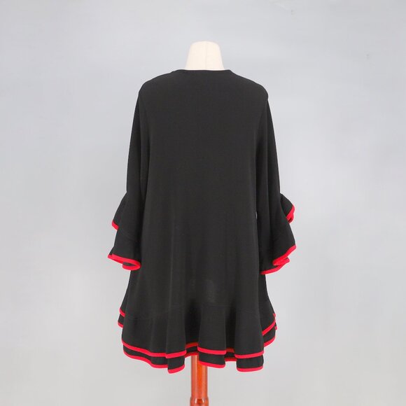 VINTAGE DESIGN TODAY'S Ruffle A-Line Topper Jacket Bell Sleeve Size XL - Picture 4 of 7